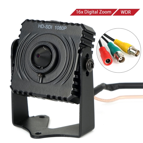2.1MP 1920x1080P HD Mini SDI Surveillance Camera, 3.7mm Pinhole Lens, DNR, Defog, HLC, 16x Digital Zoom, 16 Privacy Zones, Motion Detection