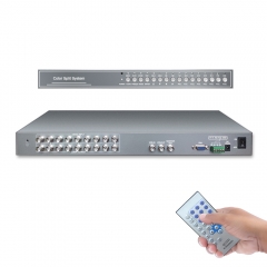 9Ch Realtime Color Video Quad Multiplexer Switcher Processor with Loop Through for CCTV Surveillance Cameras, Digital Zoom In/Out, Video Freezing, Vid